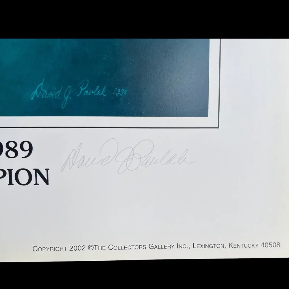 SECRETARIAT 1970-1989 Triple Crown Champion Signed by Artist David J. Pavlak - Picture 5 of 7
